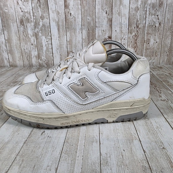 New Balance 550 White Gray Sneakers Shoes BB550PWG Women's Size 7.5 - Picture 3 of 8